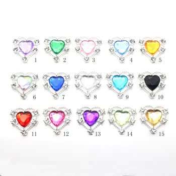 10 Novih 20 MM Breskev Srce Minimalističen izdolbel Ljubezen Diamant Nakit, Pribor Za ročno Proizvodnjo