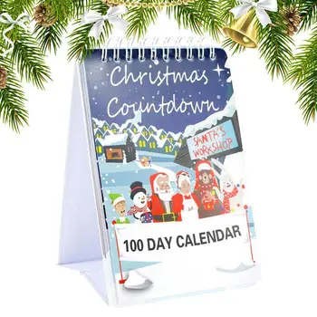 2023 Božični Dan 100 Odštevanje Koledar Izletov Ustvarjalne Risanka Namizni Koledar Božično Dekoracijo Praznične Opomnik Za Načrtovanje