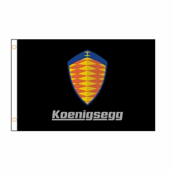 Free Design Koenigsegg Zastava Banner 2*3 m 3 m*5 m Poliester Oglaševanje Avto QZ-112
