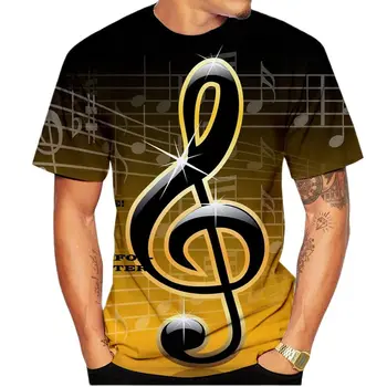 Majica Za Moške 3D Natisnjeni T-shirt Glasba Ugotavlja Modni T-shirt za Moške Poletne Priložnostne Funko Pop Kratka sleeved Majica T-shirt