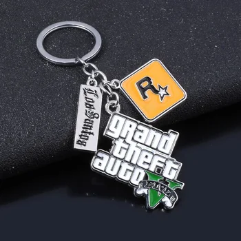 Modni Nakit PS4 GTA 5 Keychain Grand Theft Auto V obesek za ključe obesek za avto Oprema